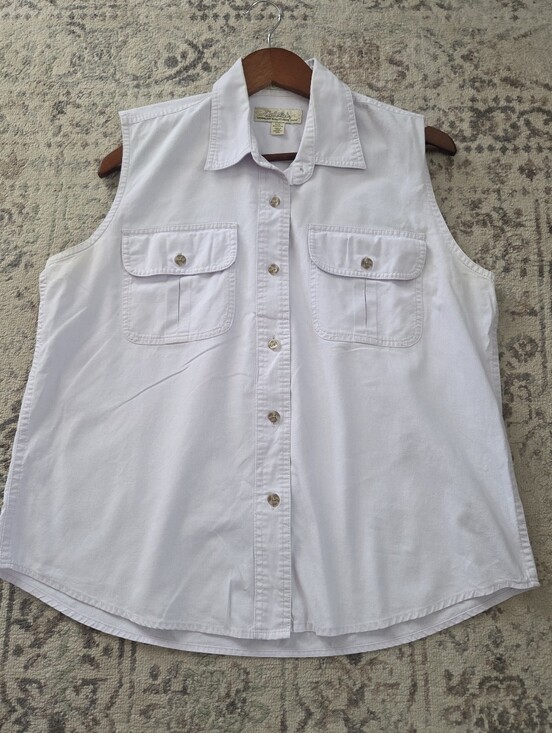 Cabela's Tops - Cabelas Shirt Womens Large Gray Soft Canvas Trail Sleeveless Button Up Outdoor